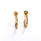 Boucles d'oreilles Boucles d’oreilles créoles savoyardes anciennes en or rose facetté 58 Facettes LMB-403