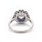 Bague 48 Bague Art déco en platine, diamant taille ancienne 0,90 ct et saphirs naturels 58 Facettes RI-1097