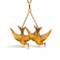 Collier Collier pendentif ancien en or 18k avec deux hirondelles et perles naturelles, vers 1900 58 Facettes NE-1012