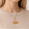 Collier Collier pendentif ancien en or 18k avec deux hirondelles et perles naturelles, vers 1900 58 Facettes NE-1012