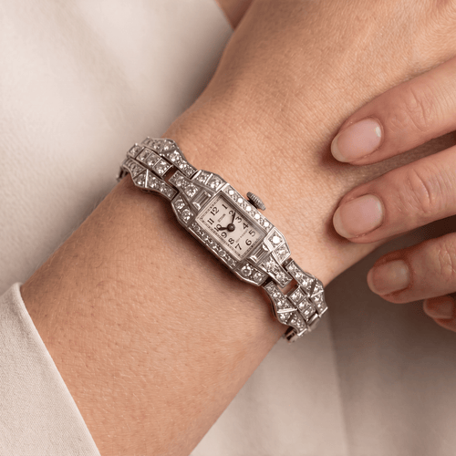 Montre Star - Montre-bracelet Art déco en platine et or 18k, diamants, vers 1930 58 Facettes WA-1011