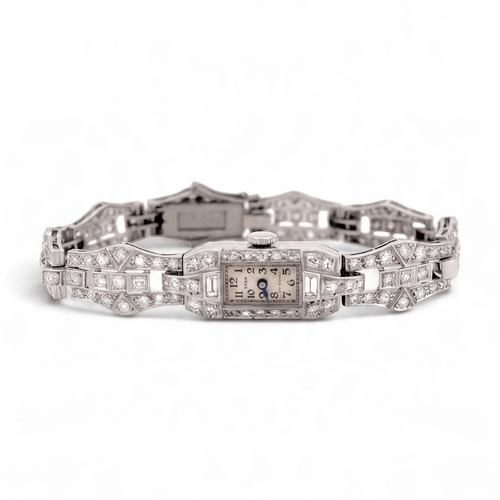 Montre Star - Montre-bracelet Art déco en platine et or 18k, diamants, vers 1930 58 Facettes WA-1011