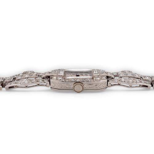 Montre Star - Montre-bracelet Art déco en platine et or 18k, diamants, vers 1930 58 Facettes WA-1011