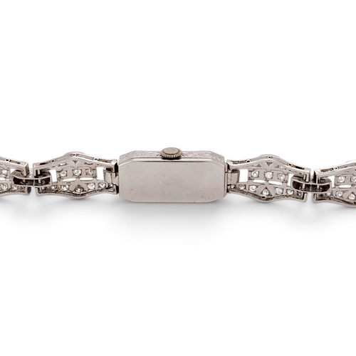 Montre Star - Montre-bracelet Art déco en platine et or 18k, diamants, vers 1930 58 Facettes WA-1011