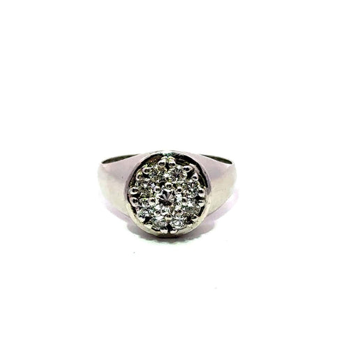 Bague 53 Bague d’inspiration vintage en or blanc 18k et diamants 58 Facettes 50556