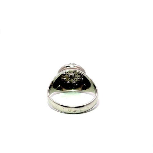 Bague 53 Bague d’inspiration vintage en or blanc 18k et diamants 58 Facettes 50556
