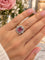 Bague 56 Bague vintage de style Art déco en platine, tourmaline rose et diamants 58 Facettes 50557