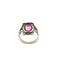 Bague 56 Bague vintage de style Art déco en platine, tourmaline rose et diamants 58 Facettes 50557