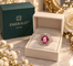 Bague 56 Bague vintage de style Art déco en platine, tourmaline rose et diamants 58 Facettes 50557