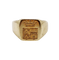 Bague 46.5 Chevalière ancienne en or 18k avec blason, couronne de marquis et sceau 58 Facettes A08054