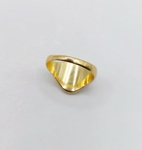 Bague 48 Chevalière antique en or 18k avec armoiries françaises et couronne de comte 58 Facettes A08055