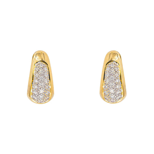 Boucles d'oreilles Boucles d’oreilles créoles en or jaune 18k et diamants 58 Facettes 5482066CN