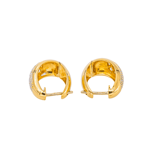Boucles d'oreilles Boucles d’oreilles créoles en or jaune 18k et diamants 58 Facettes 5482066CN