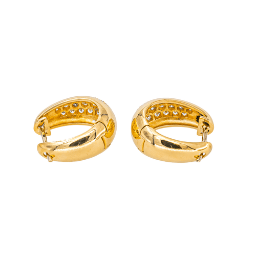 Boucles d'oreilles Boucles d’oreilles créoles en or jaune 18k et diamants 58 Facettes 5482066CN