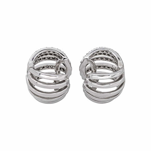 Bague bandeau en or jaune et blanc 18k, diamants 58 Facettes 5778615CN