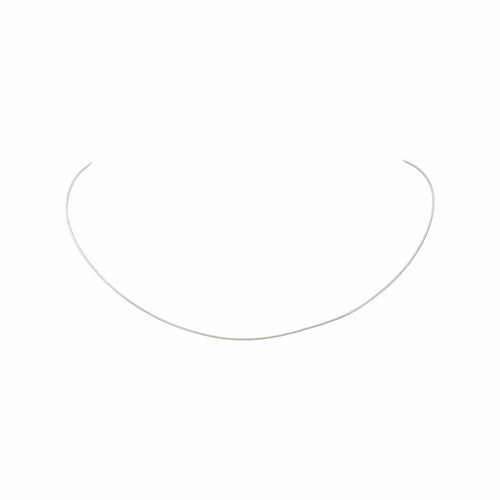 Collier Collier en maille oméga en or blanc 750 (18 carats) 58 Facettes 5780674CN