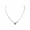 Collier Collier en or blanc 18k, émeraude et diamants 58 Facettes 5868203CN