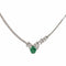 Collier Collier en or blanc 18k, émeraude et diamants 58 Facettes 5868203CN