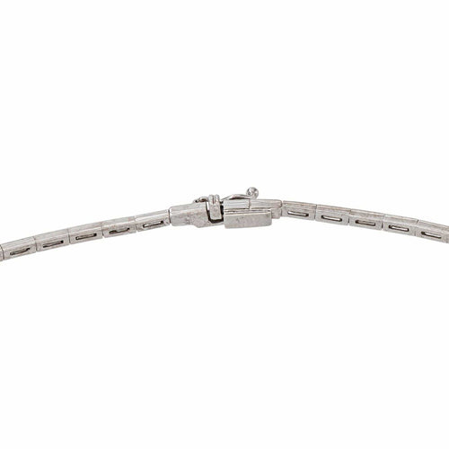 Collier Collier en or blanc 18k, émeraude et diamants 58 Facettes 5868203CN