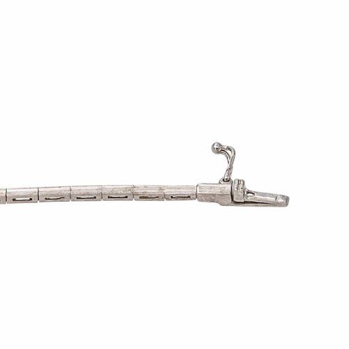 Collier Collier en or blanc 18k, émeraude et diamants 58 Facettes 5868203CN