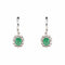 Boucles d'oreilles Boucles d’oreilles dormeuses en or blanc 750, émeraudes et diamants 58 Facettes 5968285CN
