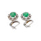 Boucles d'oreilles Boucles d’oreilles dormeuses en or blanc 750, émeraudes et diamants 58 Facettes 5968285CN