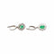 Boucles d'oreilles Boucles d’oreilles dormeuses en or blanc 750, émeraudes et diamants 58 Facettes 5968285CN
