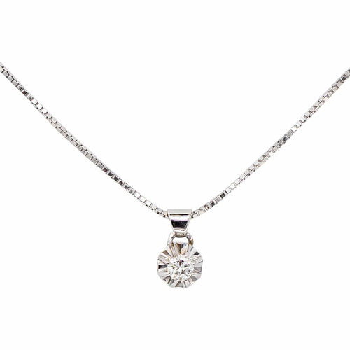 Collier Collier en or blanc 18k avec diamant taille brillant 58 Facettes 5973939CN