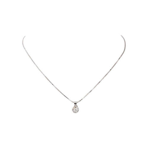 Collier Collier en or blanc 18k avec diamant taille brillant 58 Facettes 5973939CN