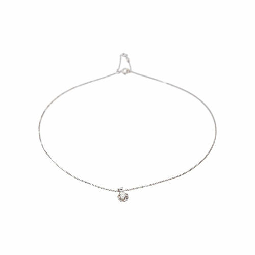 Collier Collier en or blanc 18k avec diamant taille brillant 58 Facettes 5973939CN