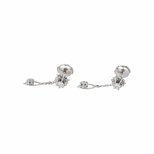 Boucles d'oreilles Boucles d’oreilles en or blanc 18 carats avec diamants 58 Facettes 5973938CN