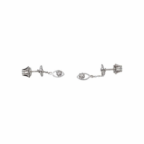 Boucles d'oreilles Boucles d’oreilles en or blanc 18 carats avec diamants 58 Facettes 5973938CN