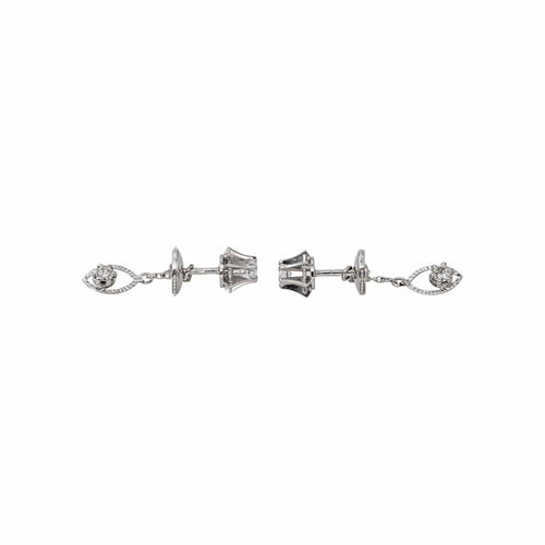 Boucles d'oreilles Boucles d’oreilles en or blanc 18 carats avec diamants 58 Facettes 5973938CN
