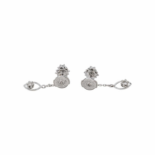Boucles d'oreilles Boucles d’oreilles en or blanc 18 carats avec diamants 58 Facettes 5973938CN
