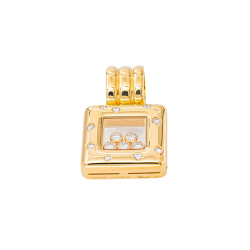 Pendentif Chopard - Pendentif Happy Diamonds en or jaune 18k avec diamants 58 Facettes 6008973CN