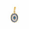 Pendentif Pendentif en or jaune et or blanc 18k serti de saphirs 58 Facettes 6052386CN