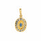 Pendentif Pendentif en or jaune et or blanc 18k serti de saphirs 58 Facettes 6052386CN