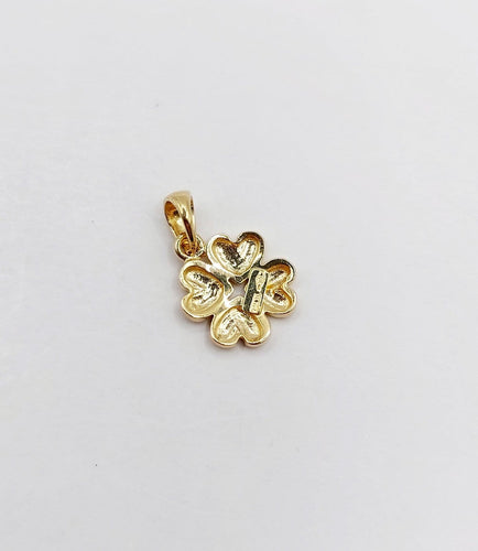 Pendentif Pendentif trèfle vintage en or 18k finement travaillé 58 Facettes A08080
