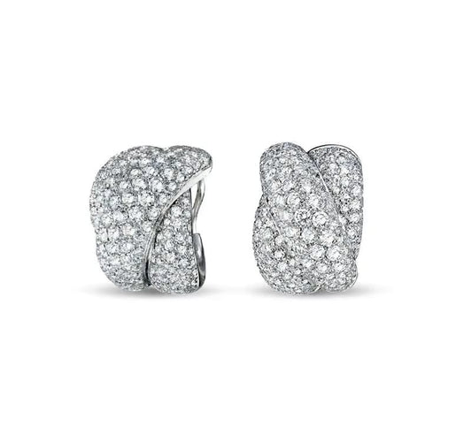Boucles d'oreilles Damiani Gomitolo - Boucles d’oreilles en or blanc 18 kt avec diamants 58 Facettes 365T26_M