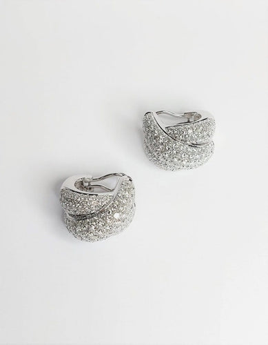 Boucles d'oreilles Damiani Gomitolo - Boucles d’oreilles en or blanc 18 kt avec diamants 58 Facettes 365T26_M