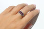 Bague 55 Bague de style Art déco en platine, rubis cabochons et diamants 58 Facettes ANILLO 15