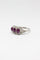 Bague 55 Bague de style Art déco en platine, rubis cabochons et diamants 58 Facettes ANILLO 15