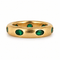 Bague 51.5 FRED - Bague jonc en or jaune 18 carats et émeraudes 58 Facettes B26347