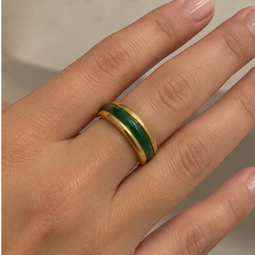 Bague 59 Bague transformable en or jaune 750‰ avec trois anneaux interchangeables 58 Facettes B26347-1