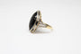 Bague 52 Bague Art déco en onyx et diamants 58 Facettes ANILLO 18