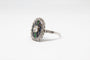Bague 55 Bague Art déco en platine, diamants, saphirs et émeraudes 58 Facettes ANILLO 21