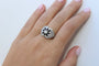 Bague 58 Bague Art déco en platine, diamants et onyx 58 Facettes ANILLO 23