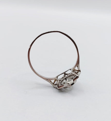 Bague 55.5 Bague Art déco en platine et diamants taille ancienne, 0,50 ct, vers 1930 58 Facettes A08099