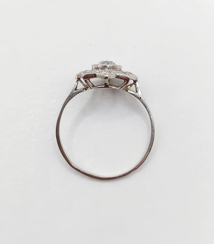Bague 55.5 Bague Art déco en platine et diamants taille ancienne, 0,50 ct, vers 1930 58 Facettes A08099
