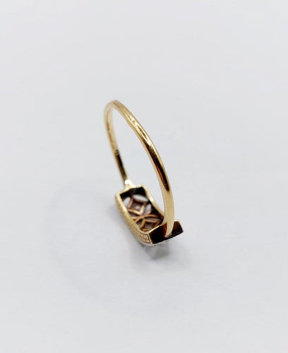 Bague 54 Bague jarretière Art déco en or 18k et platine, diamants taille ancienne 58 Facettes A08101